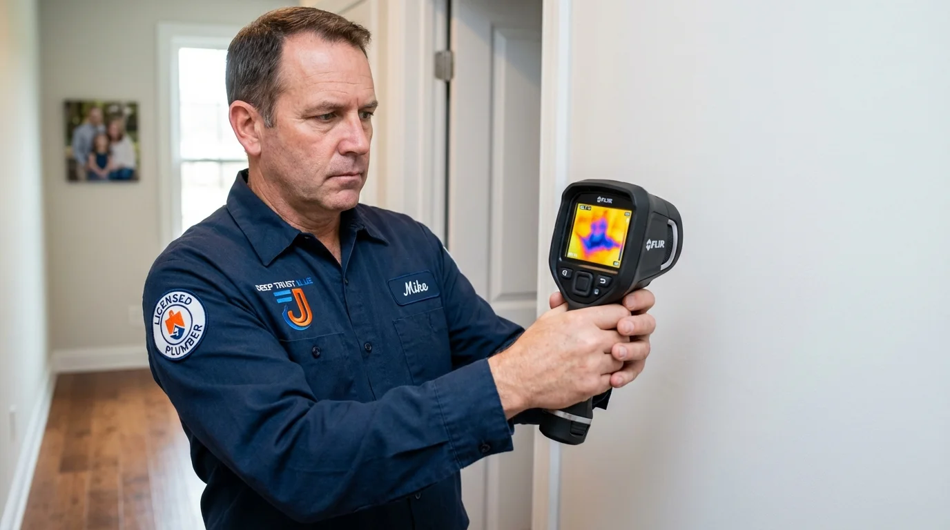Thermal imaging leak detection by Johns Plumbing LLC in Silverton